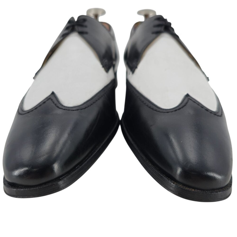 New Old Stock Florsheim Imperial Black White Wingtip Spectators 10D Dress Shoes - Picture 10 of 11